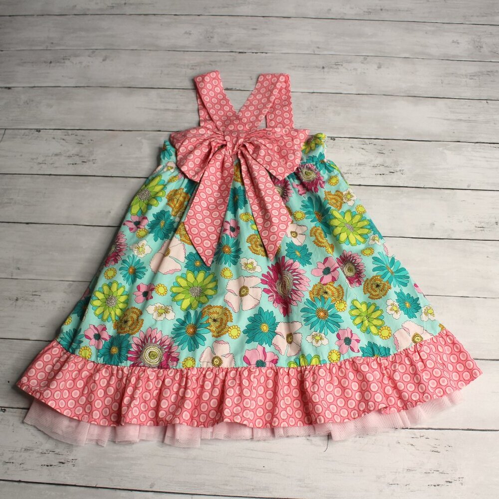 Sam & Sydney Girl's Sundress Size 4T Floral Cottagecore Dress